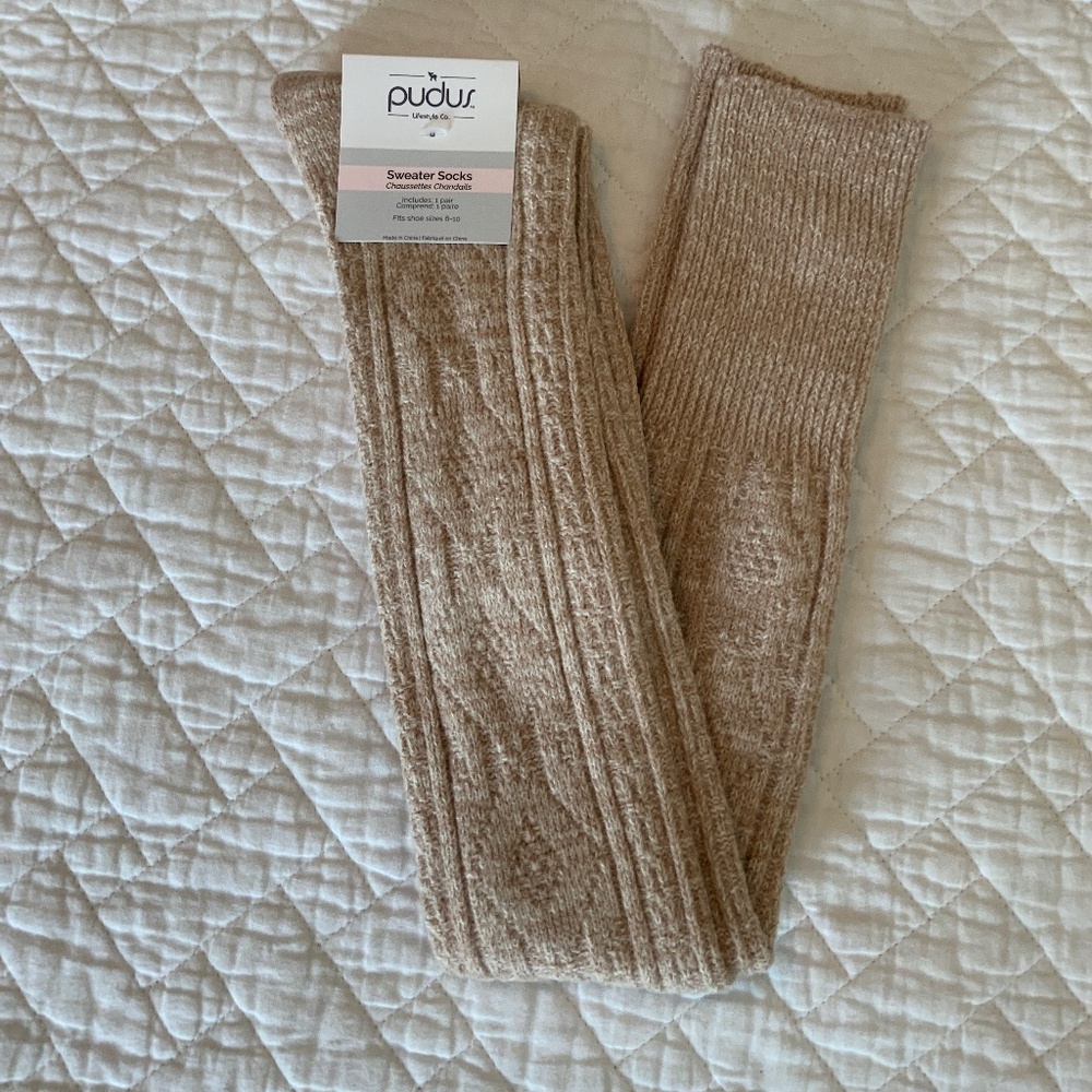 Pudus Sweater Socks - Fits Shoe Sizes 6-10